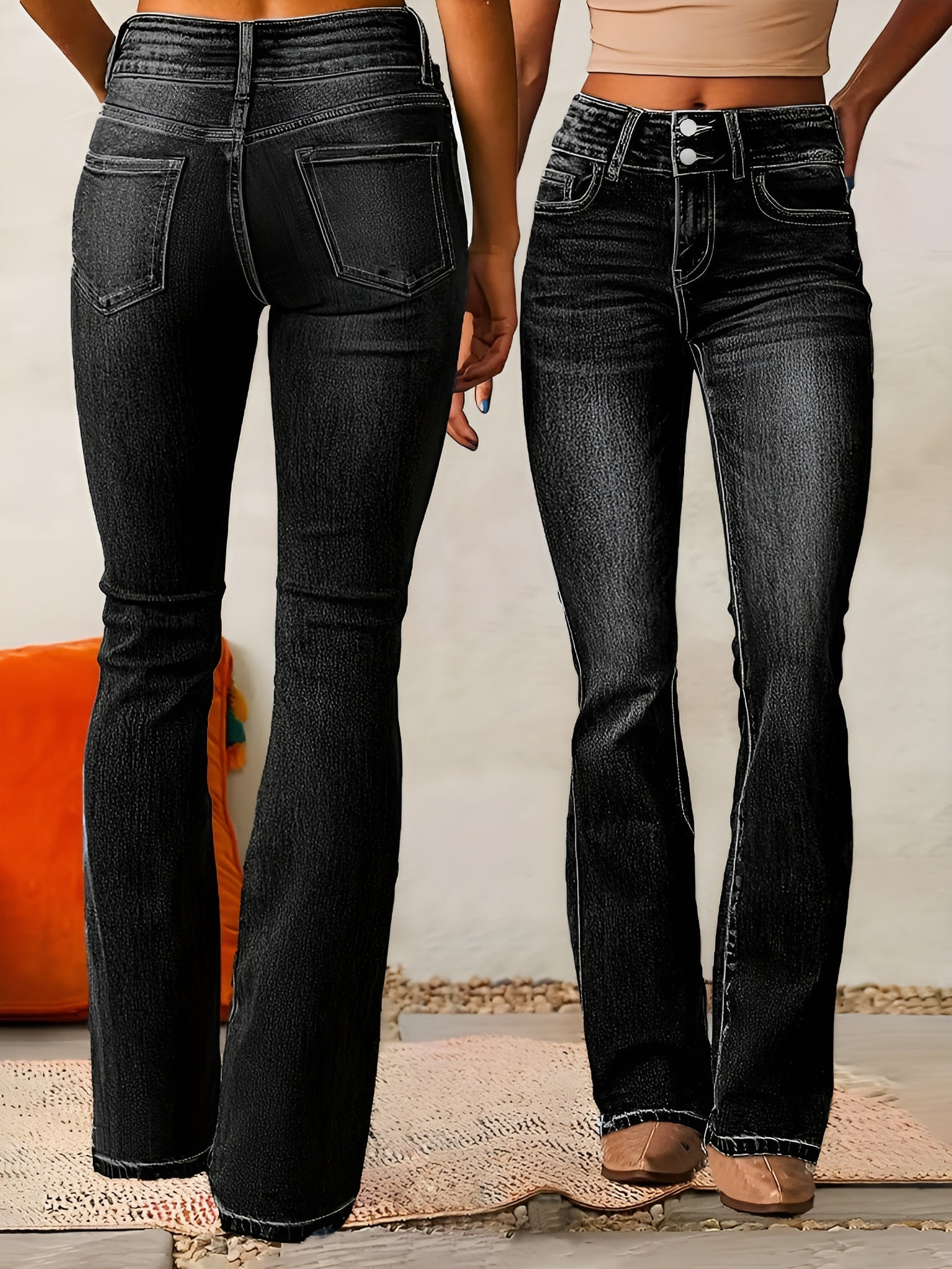 Idil™ | High Waist Flared Jeans met hoge taille