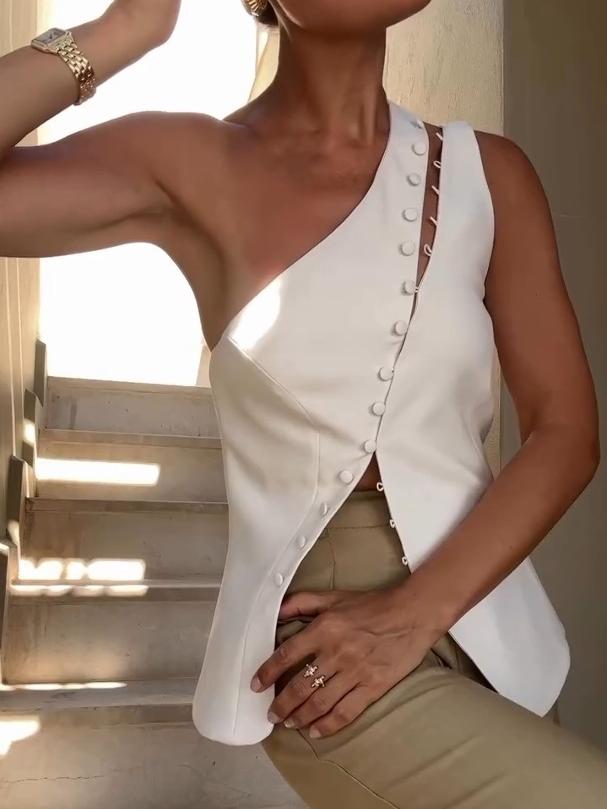 ARIELLE – MODERNE ASYMMETRISCHE ONE-SHOULDER TOP