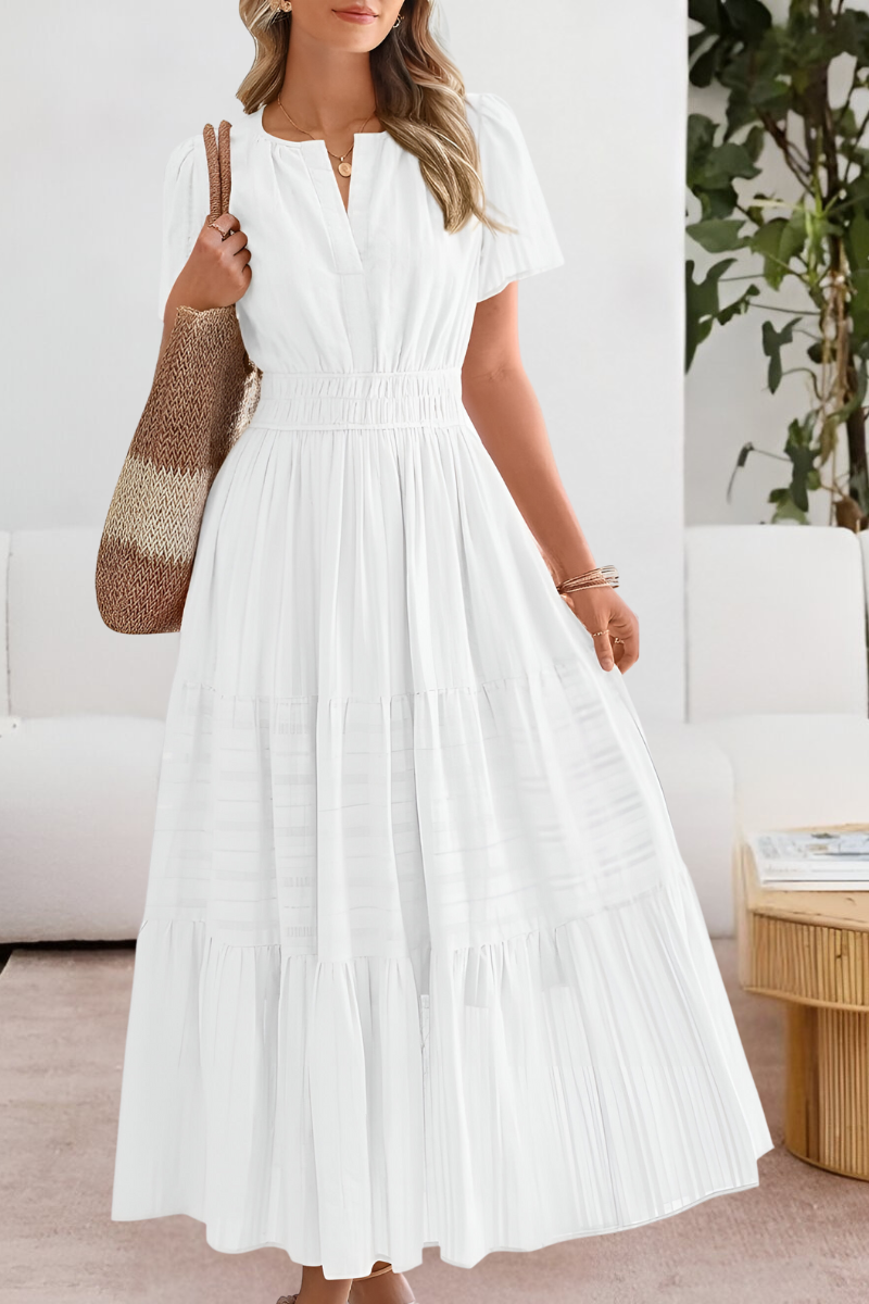 FREYA – ZONNIGE CHARME MAXI-JURK MET LAGEN