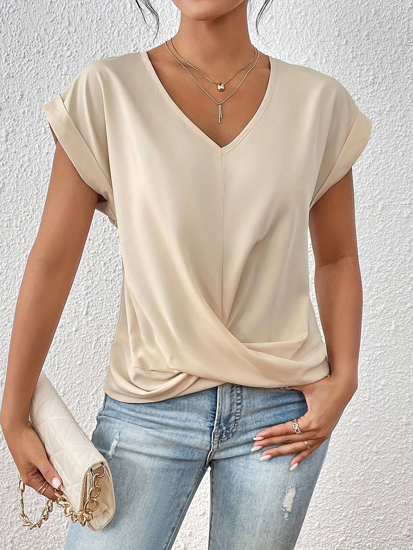 Wendy™ | Casual T-shirt met sweetheart halslijn