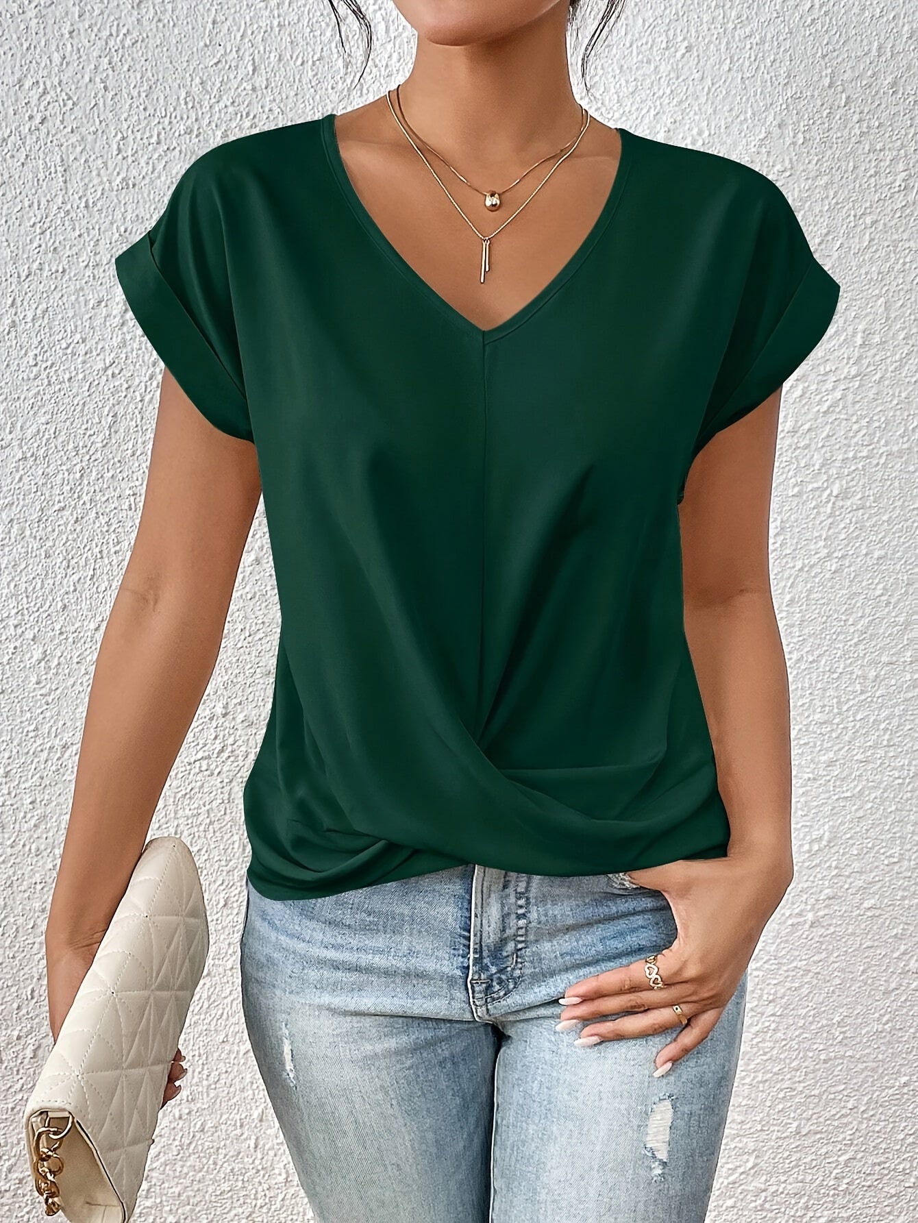 Wendy™ | Casual T-shirt met sweetheart halslijn