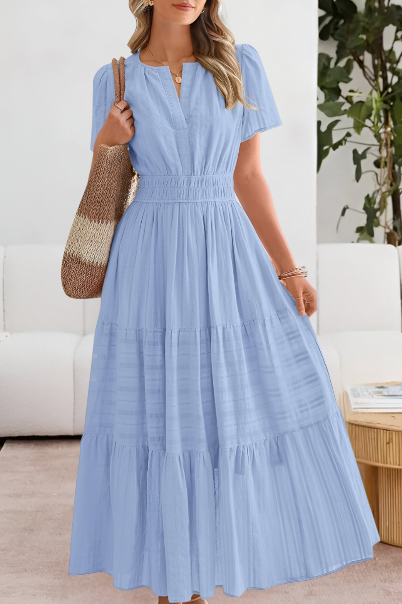 FREYA – ZONNIGE CHARME MAXI-JURK MET LAGEN