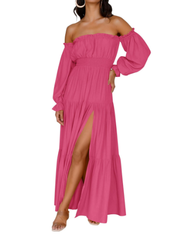 KENDRA – ROMANTISCHE OFF-SHOULDER MAXI JURK