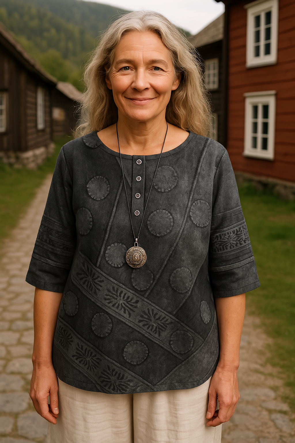 Alette™ | Comfortabele en Kleurrijke Top met Halflange Mouwen