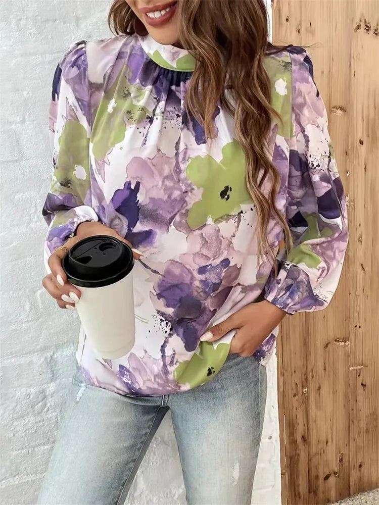 Lani™ | Elegante blouse met aquarel bloemenprint