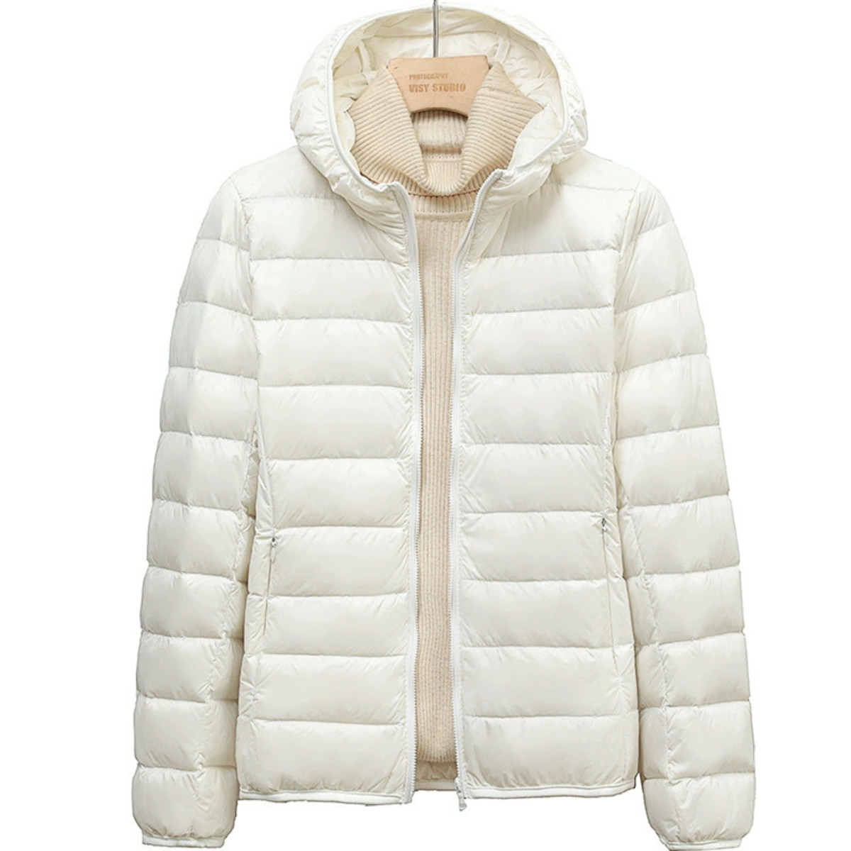 Xandra™ | Lichte Gewatteerde Damesjas met Capuchon