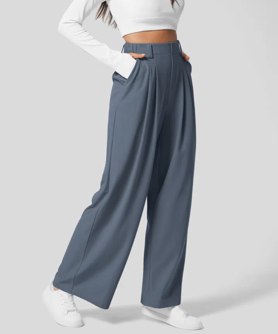 Erica™ | Elegante Elastische Broek met Hoge Taille