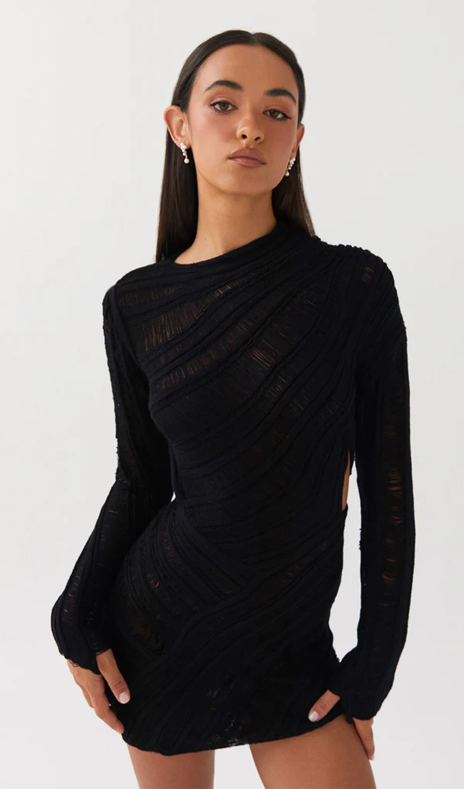 Pien™ | Mini-jurk voor dames met uitgesneden structuur