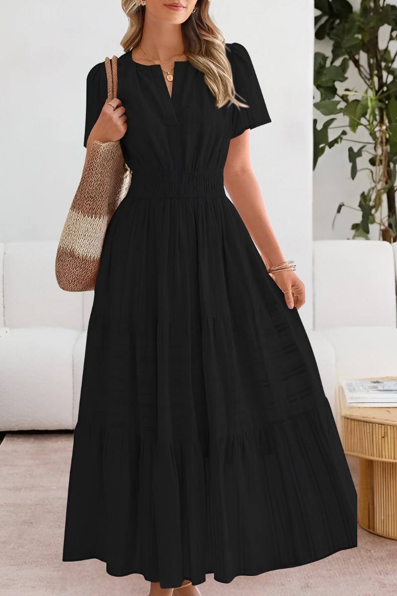 FREYA – ZONNIGE CHARME MAXI-JURK MET LAGEN