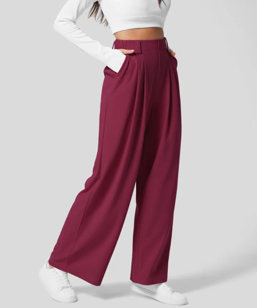 Erica™ | Elegante Elastische Broek met Hoge Taille