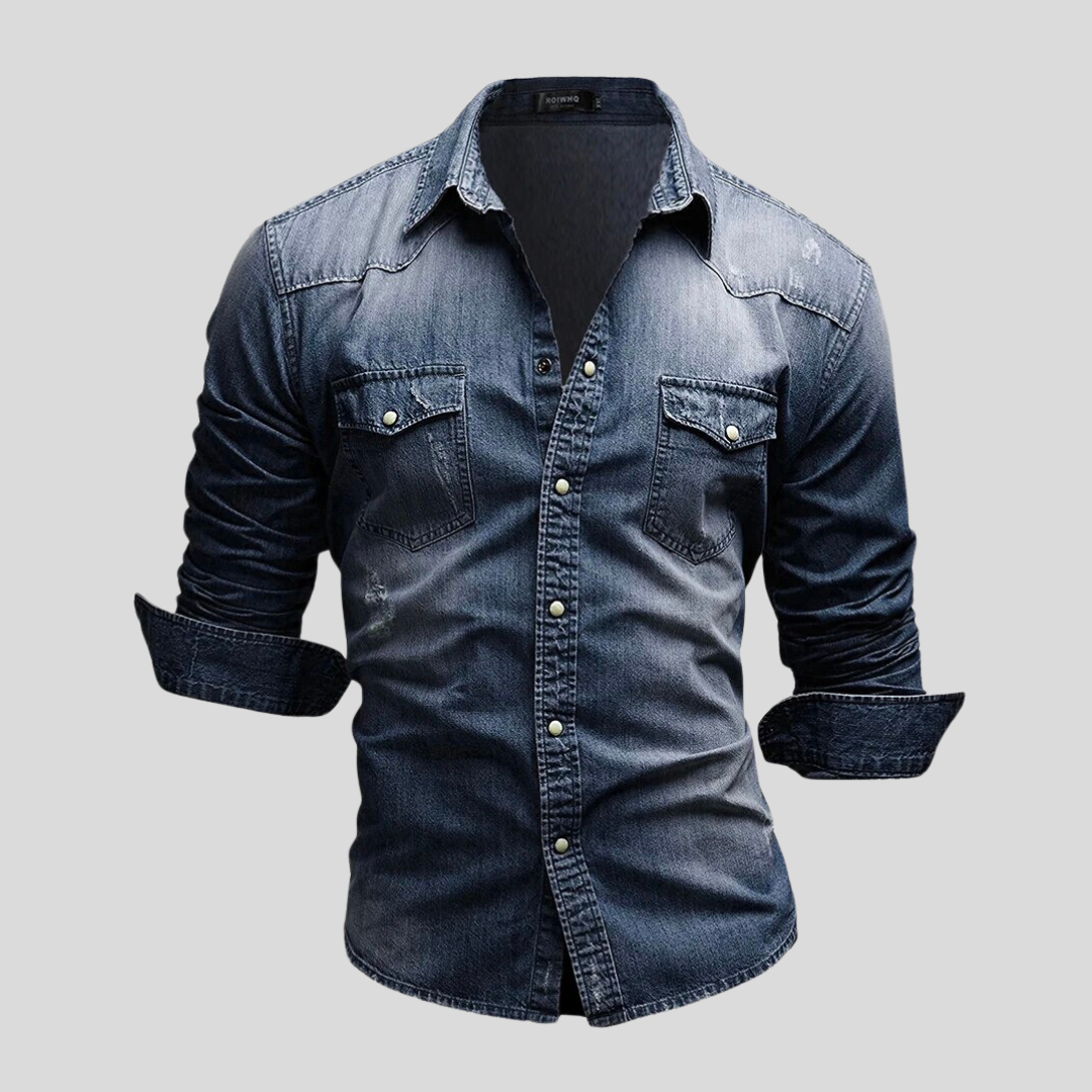 Sem™ | Slim Fit Denim Overhemd voor Heren