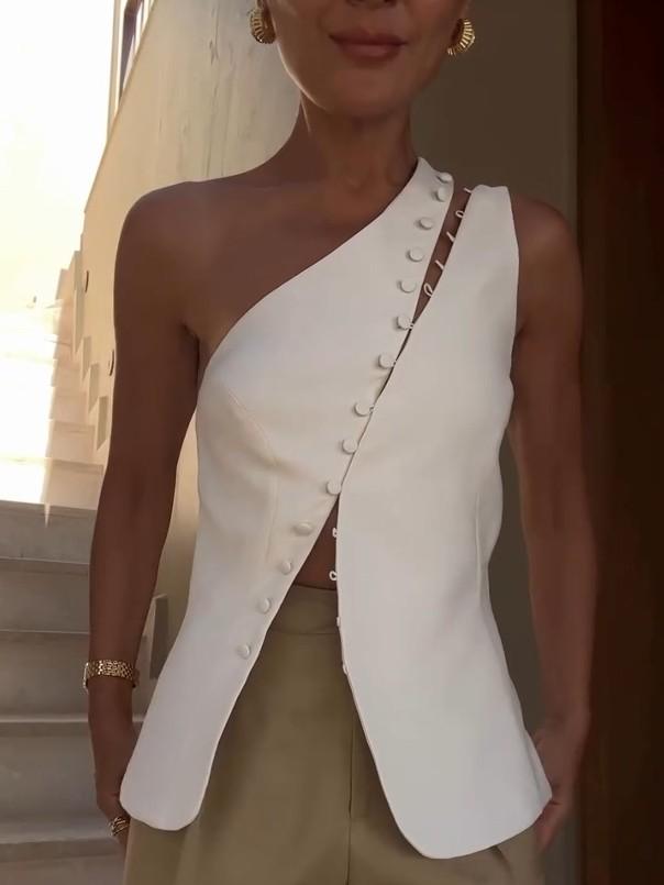 ARIELLE – MODERNE ASYMMETRISCHE ONE-SHOULDER TOP