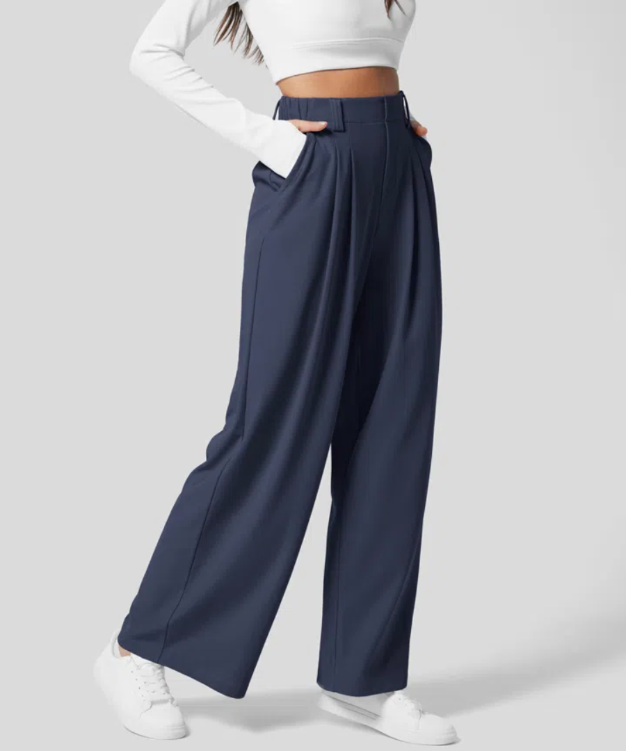 Erica™ | Elegante Elastische Broek met Hoge Taille