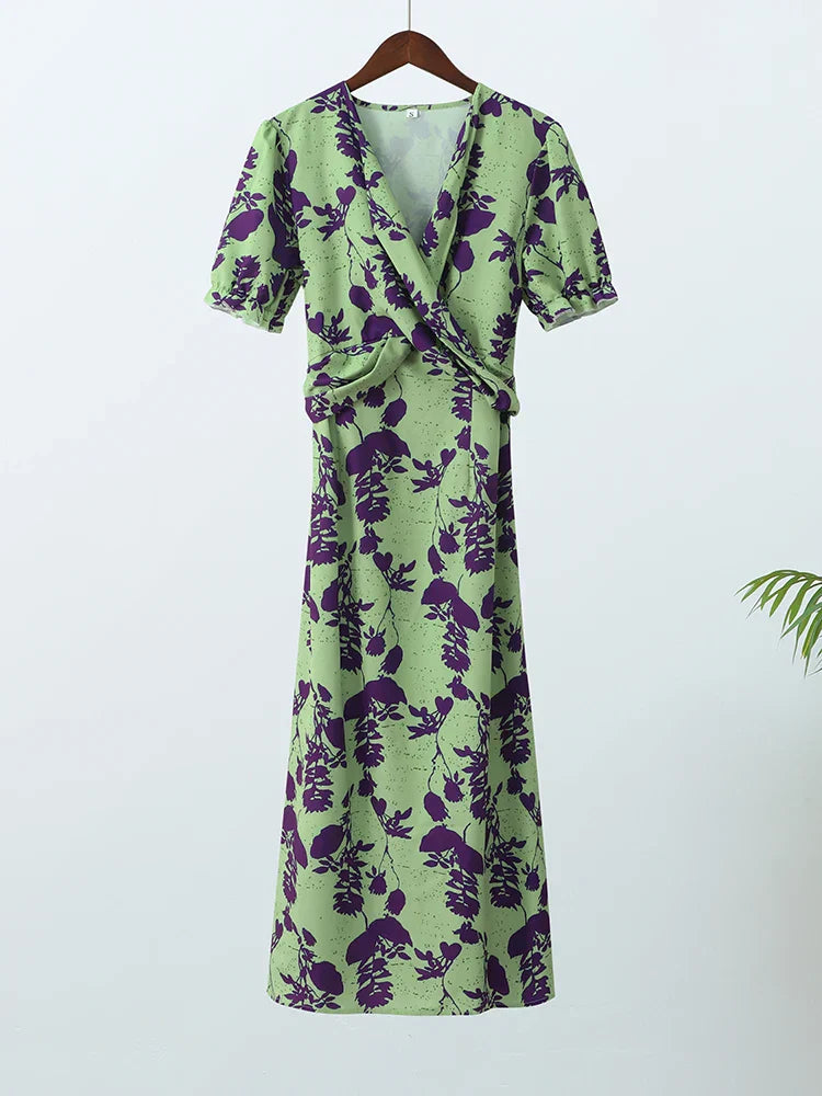 Lovisa™ | Florale wikkeljurk met korte mouwen