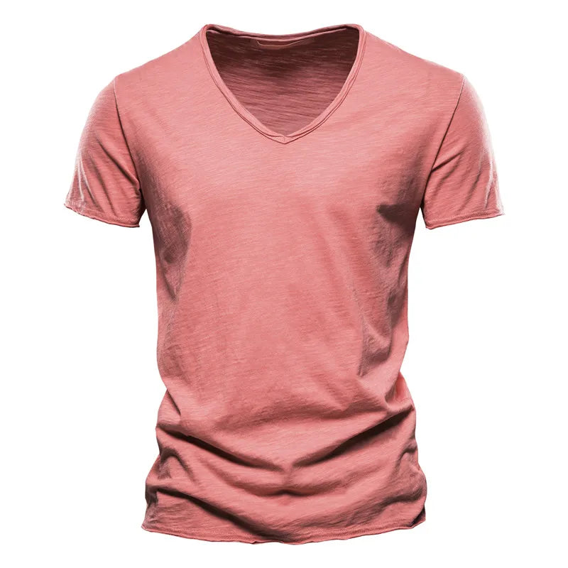 Léon™ | Basic Heren T-Shirt met Diepe V-Hals