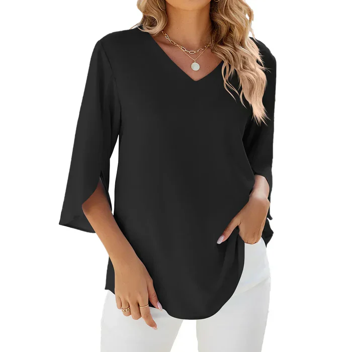 Isabeau™ | Trendy Blouse met Splitdetail