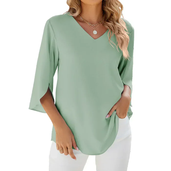 Isabeau™ | Trendy Blouse met Splitdetail