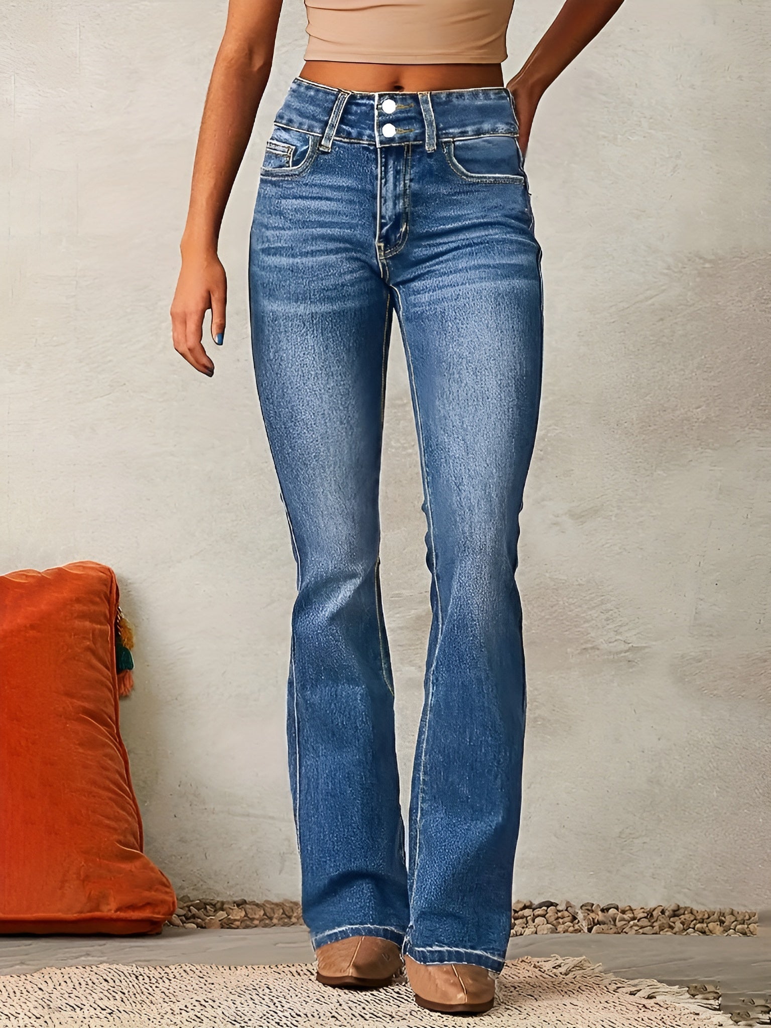 Idil™ | High Waist Flared Jeans met hoge taille