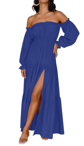 KENDRA – ROMANTISCHE OFF-SHOULDER MAXI JURK