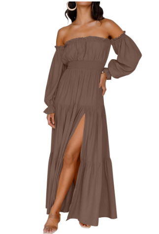 KENDRA – ROMANTISCHE OFF-SHOULDER MAXI JURK