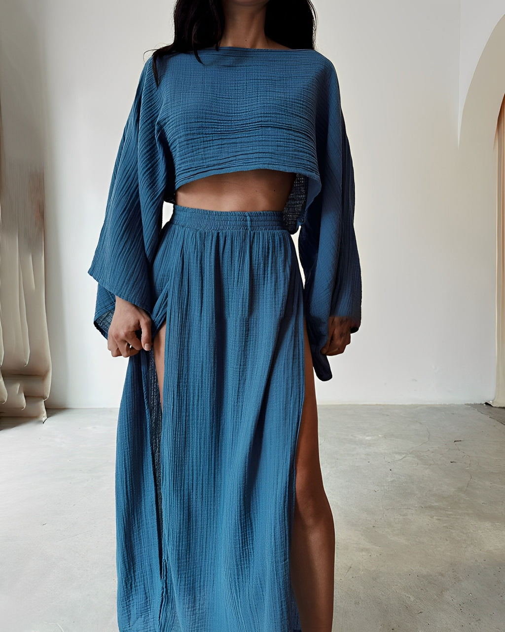 Verena™ | Chique linnen tweedelige set