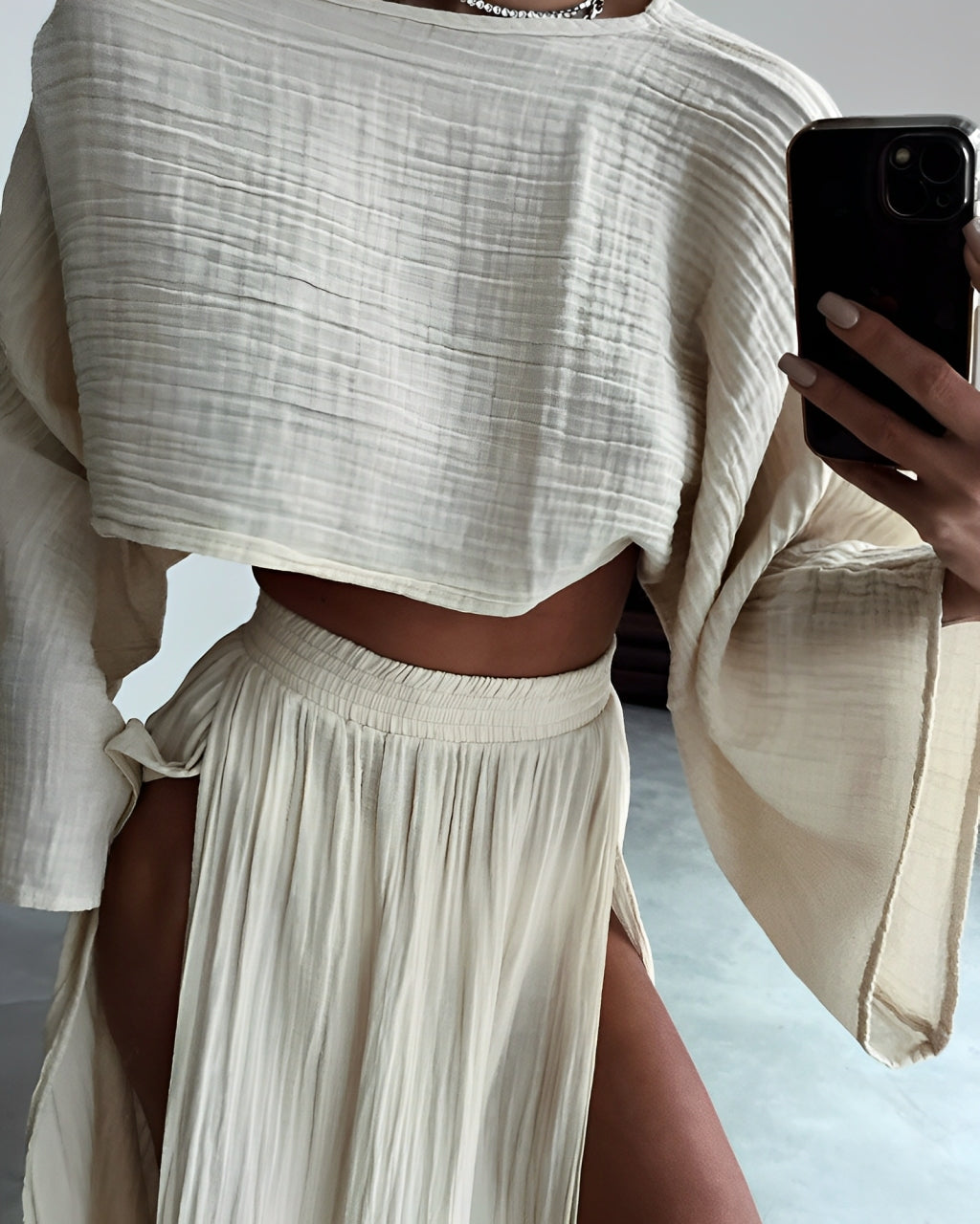 Verena™ | Chique linnen tweedelige set